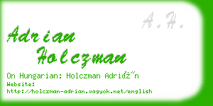 adrian holczman business card
